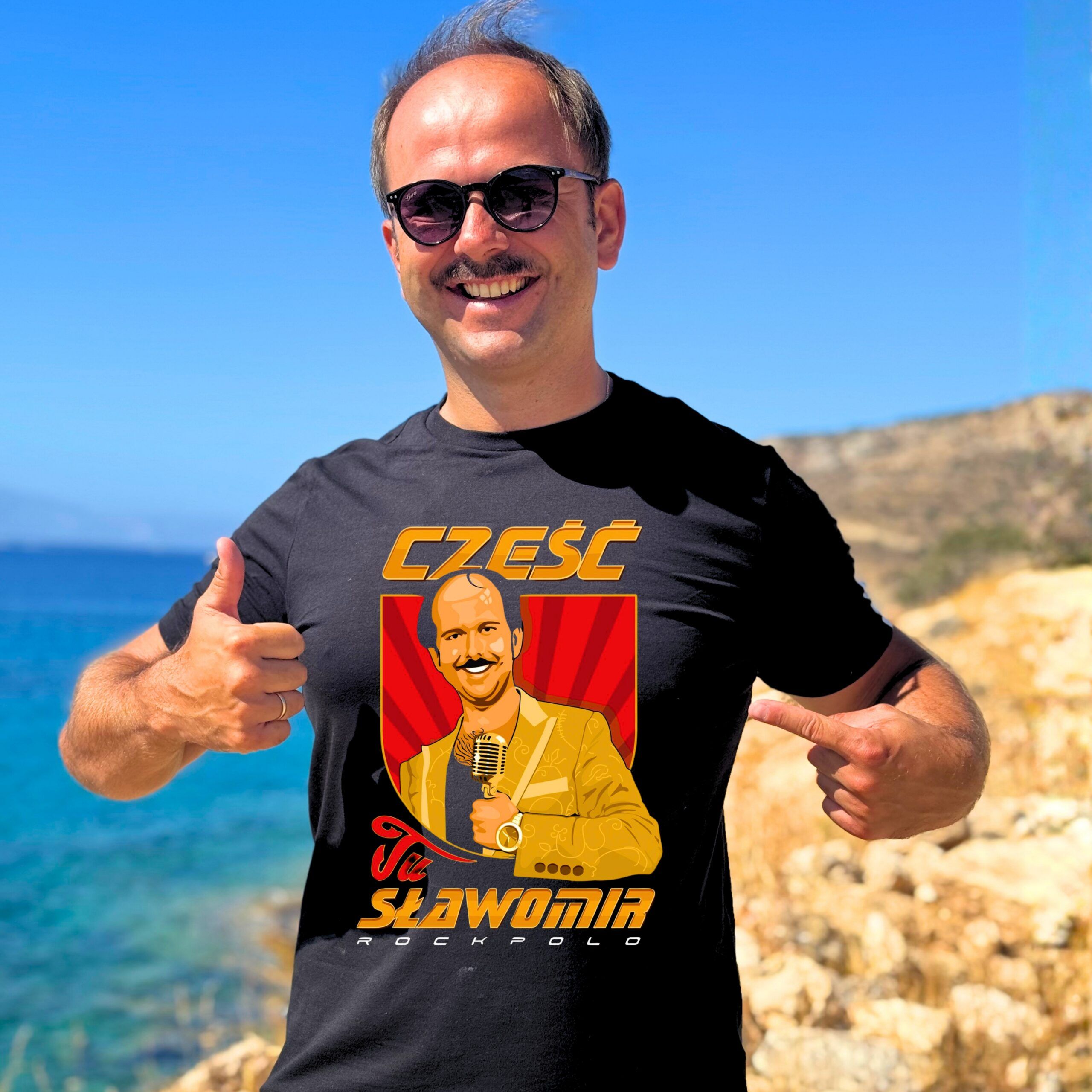 "Cześć tu Sławomir" - T-shirt Męski - obrazek 1